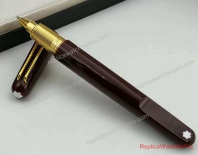 How To Spot A Fake Montblanc Pen M Marc Newson Rollerball Pen Red & Gold Clip